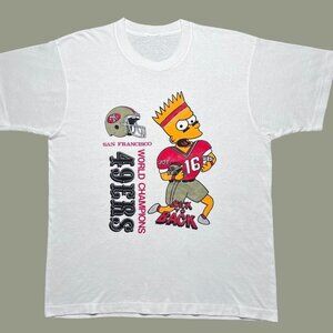 San Francisco 49ers Bart Simpson Cartoon NFL Football Fan Classic Graphic 91